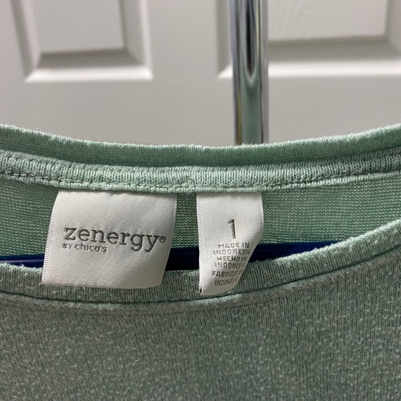 Green long sleeve layered top - Picture 4 of 5